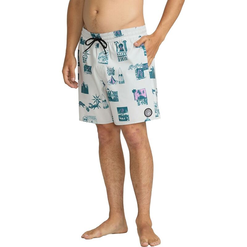 【送料無料】 ボルコム メンズ ハーフパンツ・ショーツ 水着 Psyche Cotton 17in Swim Trunk - Men's Stone