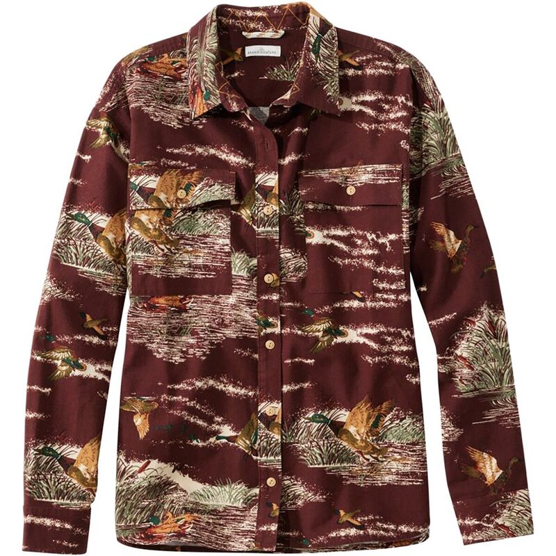 エルエルビーン レディース トップス Tシャツ L.L.Bean Signature Camp Regular Flannel - Women's Currant Print