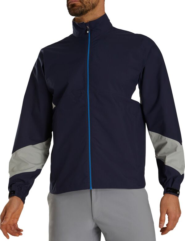 ̵ եåȥ祤  㥱åȡ֥륾  FootJoy Men's Hydro X Golf Jacket Navy/Grey