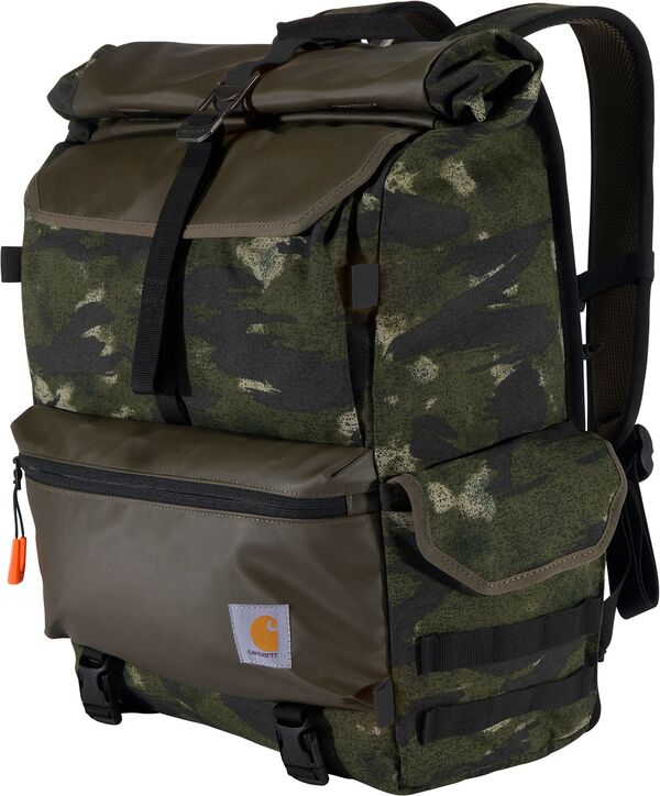 【送料無料】 カーハート メンズ バックパック リュックサック バッグ Carhartt 40L Nylon Roll-Top Backpack Blind Fatigue Camo