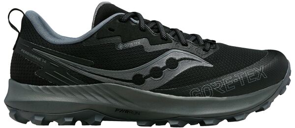 【送料無料】 サッカニー レディース スニーカー シューズ Saucony Women's Peregrine 14 GTX Trail Running Shoes Black/Carbon
