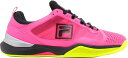 【送料無料】 フィラ レディース スニーカー シューズ Fila Women 039 s Speedserve Energized Tennis Shoes Pink/Black/Yellow