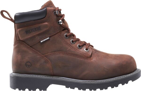 ウルヴァリン 【送料無料】 ウルヴァリン メンズ ブーツ・レインブーツ シューズ Wolverine Men's Floorhand 6'' Waterproof Steel Toe Work Boots Dark Brown