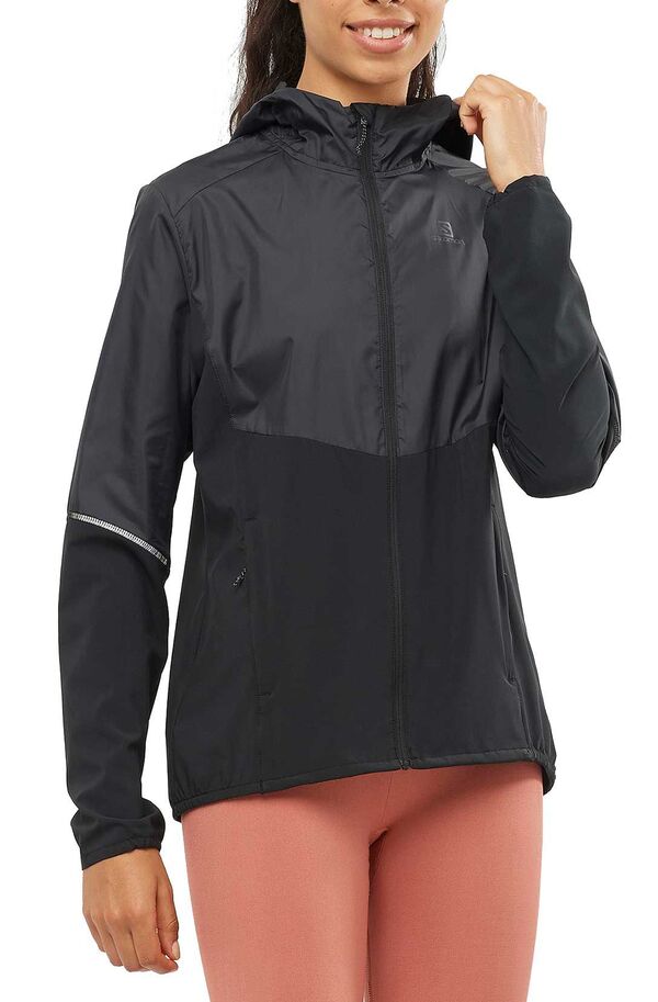 【送料無料】 サロモン レディース ジャケット ブルゾン アウター Salomon Women 039 s Agile Wind Full Zip Jacket Black