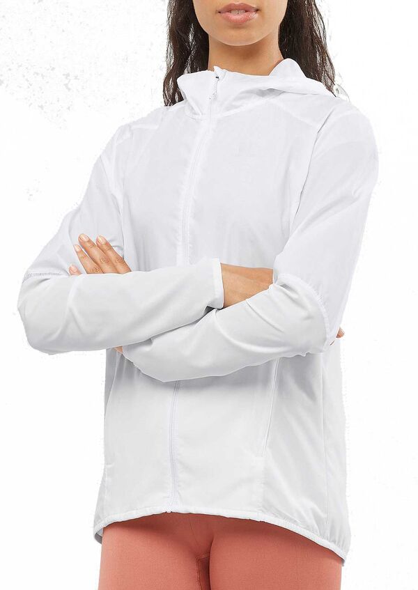 【送料無料】 サロモン レディース ジャケット ブルゾン アウター Salomon Women 039 s Agile Wind Full Zip Jacket White