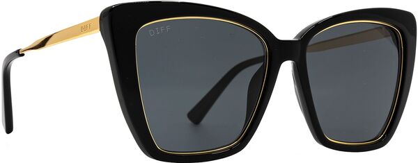 【送料無料】 ディフ メンズ サングラス・アイウェア アクセサリー DIFF Becky IV Sunglasses Black/Grey Polarized