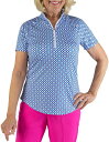 【送料無料】 ジョフィット レディース ポロシャツ トップス Jofit Women's Raglan Short Sleeves 1/4 Zip Golf P...