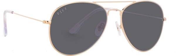  ディフ メンズ サングラス・アイウェア アクセサリー DIFF Cruz Sunglasses Gold/Grey