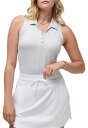 【送料無料】 トラビスマヒュー レディース ポロシャツ トップス TravisMathew Women's Sleeveless Featherweight Golf Polo Heather Light Grey
