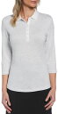【送料無料】 キャラウェイ レディース ポロシャツ トップス Callaway Women's 3/4 Sleeve Swing Space Dye Golf ...