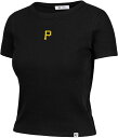 【送料無料】 フォーティーセブン レディース Tシャツ トップス '47 Women's Pittsburgh Pirates Black Ribbed Baby T-Shirt