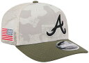 【送料無料】 ニューエラ レディース 帽子 アクセサリー New Era Adult Atlanta Braves Khaki Armed Forces Day 2025 9Seventy Adjustable Hat