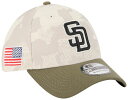 【送料無料】 ニューエラ レディース 帽子 アクセサリー New Era Adult San Diego Padres Khaki Armed Forces Day 2025 39Thirty Stretch Fit Hat