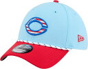 【送料無料】 ニューエラ メンズ 帽子 アクセサリー New Era Adult Cincinnati Reds Fourth of July 2025 Light Blue 39Thirty Stretch Fit Hat(4)