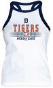 【送料無料】 ソフト アズ ア グレープ レディース タンクトップ トップス Soft As A Grape Women's Detroit Tigers White Ribbed Tank Top
