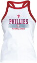 【送料無料】 ソフト アズ ア グレープ レディース タンクトップ トップス Soft As A Grape Women's Philadelphia Phillies White Ribbed Tank Top