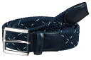 【送料無料】 ウォルターヘーゲン メンズ ベルト アクセサリー Walter Hagen Men's Braided Stitch Belt Navy/White