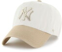 【送料無料】 フォーティーセブン レディース 帽子 アクセサリー 47 Adult New York Yankees Tan 2 Tone Desert Clean Up Adjustable Hat