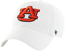 【送料無料】 フォーティーセブン レディース 帽子 アクセサリー '47 Adult Auburn Tigers White Clean Up Adjustable Hat