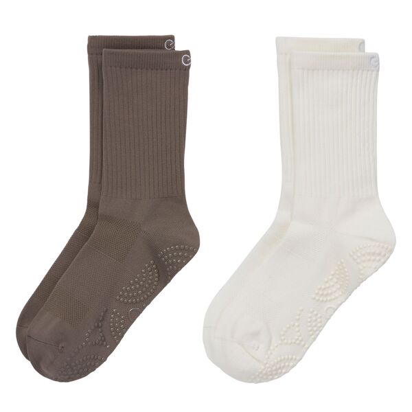 ̵ ꡼ ǥ   CALIA Women's Gripper Crew Socks 2-Pack C...