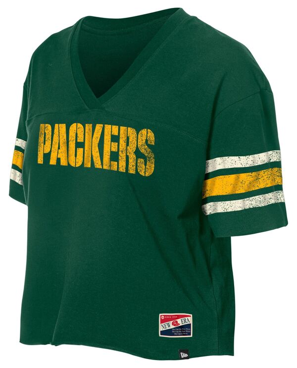 【送料無料】 ニューエラ レディース Tシャツ トップス New Era Women's Green Bay Packers Dark Green Sporty T-Shirt