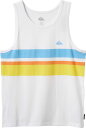 【送料無料】 クイックシルバー メンズ タンクトップ トップス Quiksilver Men's Everyday Stripe Tank Top White