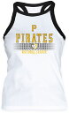【送料無料】 ソフト アズ ア グレープ レディース タンクトップ トップス Soft As A Grape Women's Pittsburgh Pirates White Ribbed Tank Top