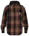 【送料無料】 カーハート メンズ ジャケット・ブルゾン アウター Carhartt Men's Hooded Flannel Shirt Jacket Black