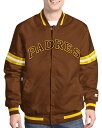 【送料無料】 G-III メンズ ジャケット・ブルゾン アウター Starter Men's San Diego Padres Brown Varsity Jacket