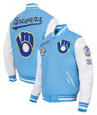 【送料無料】 プロスタンダード メンズ ジャケット・ブルゾン アウター Pro Standard Men's Milwaukee Brewers Blue Retro Classic Jacket