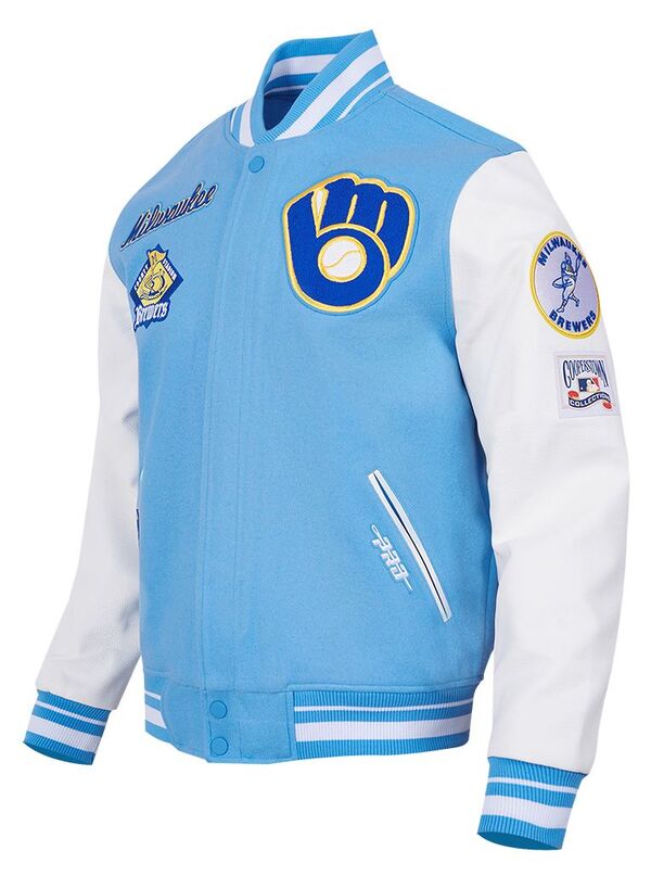【送料無料】 プロスタンダード メンズ ジャケット・ブルゾン アウター Pro Standard Men's Milwaukee Brewers Blue Retro Classic Jacket