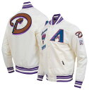 【送料無料】 プロスタンダード メンズ ジャケット・ブルゾン アウター Pro Standard Men's Arizona Diamondbacks Cream Retro Rib Satin Jacket