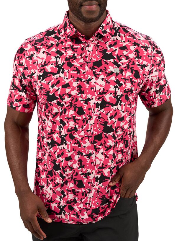 【送料無料】 ブラック クローバー メンズ ポロシャツ トップス Black Clover Men's Camo Mix Golf Polo Pink