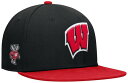 【送料無料】 ファナティクス レディース 帽子 アクセサリー NCAA Adult Wisconsin Badgers Black/Red Rebound Flexfit Hat