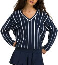 【送料無料】 ウィルソン レディース ニット・セーター アウター Wilson Womens Riviera Tennis Sweater Classic Navy/Bright White