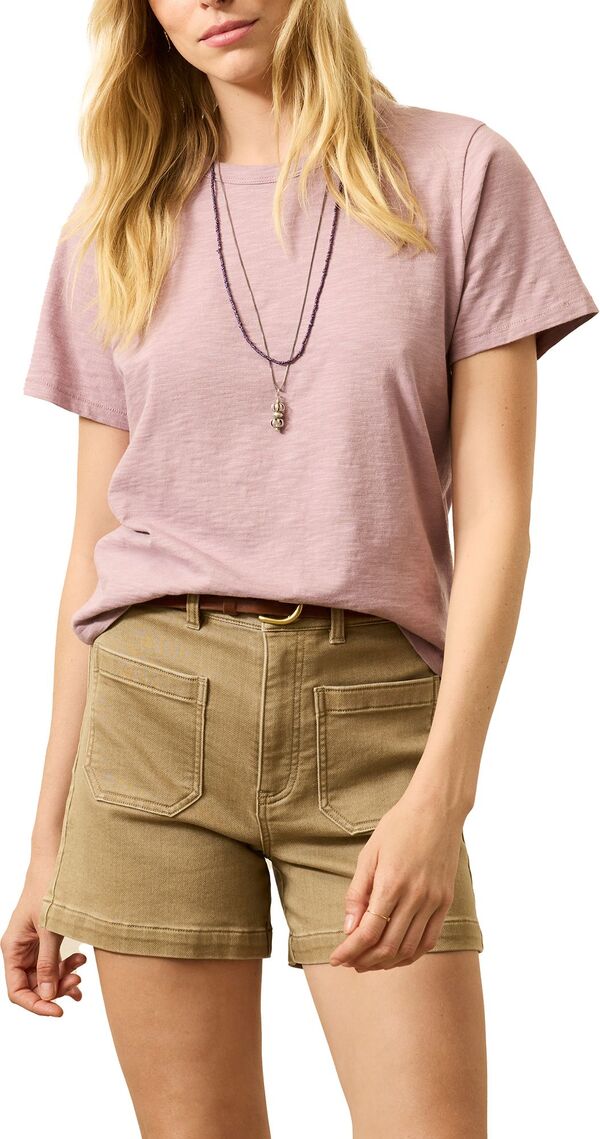 【送料無料】 ファレティ レディース Tシャツ トップス Faherty Women's Sunwashed Short Sleeve Crew T-Shirt Twilight Plum
