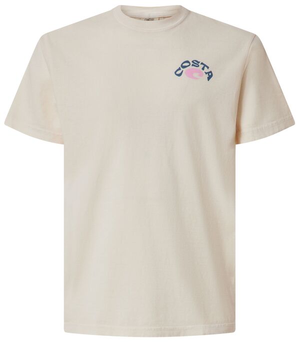 【送料無料】 コスタデルマール メンズ Tシャツ トップス Costa Del Mar Men's Blue Mind Water Short Sleeve T-Shirt Ivory