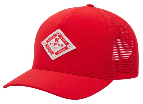 【送料無料】 コロンビア メンズ 帽子 アクセサリー Columbia Adult Nebraska Cornhuskers Bright Red Adjustable Elite 3D Stretch Snap Hat