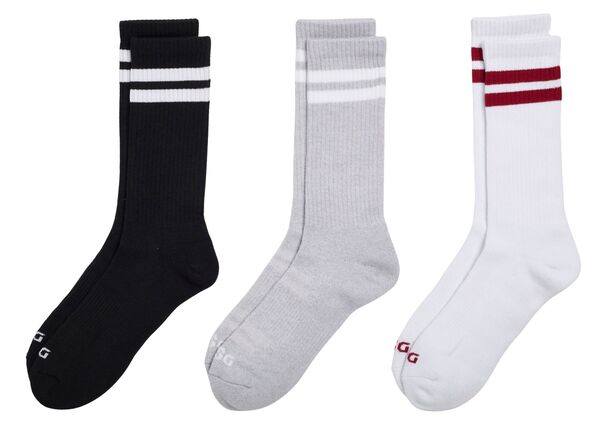 【送料無料】 DSG レディース 靴下 アンダーウェア DSG Lifestyle Crew Socks 3-Pack Black/Grey/Spice