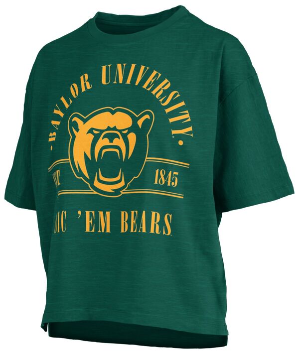 【送料無料】 プレスボックス レディース Tシャツ トップス Pressbox Women's Baylor Bears Green Sloane T-Shirt