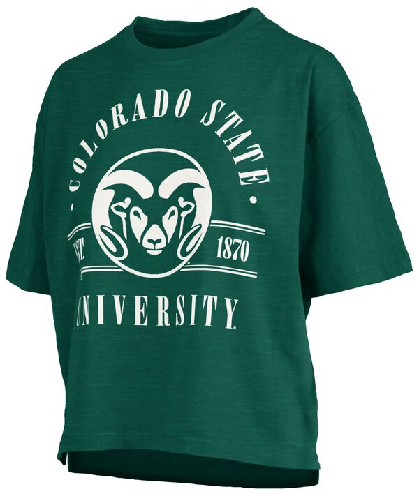 【送料無料】 プレスボックス レディース Tシャツ トップス Pressbox Women's Colorado State Rams Green Sloane T-Shirt
