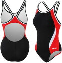 【送料無料】 ドルフィン レディース 上下セット 水着 Dolfin Women's Chloroban Color Block DBX Back Swimsuit Black/Red/White