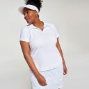【送料無料】 キャリー レディース ポロシャツ トップス CALIA Women's Ribbed Johnny Collar Golf Polo Pure W...