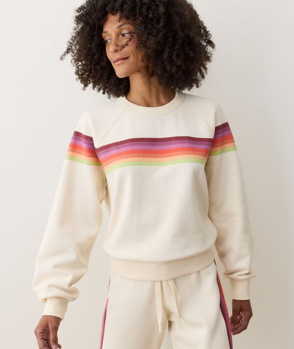 【送料無料】 マリーン レイヤー レディース パーカー・スウェット アウター Marine Layer Women 's Cloud 9 Fleece Crewneck Sweatshirt Antique White