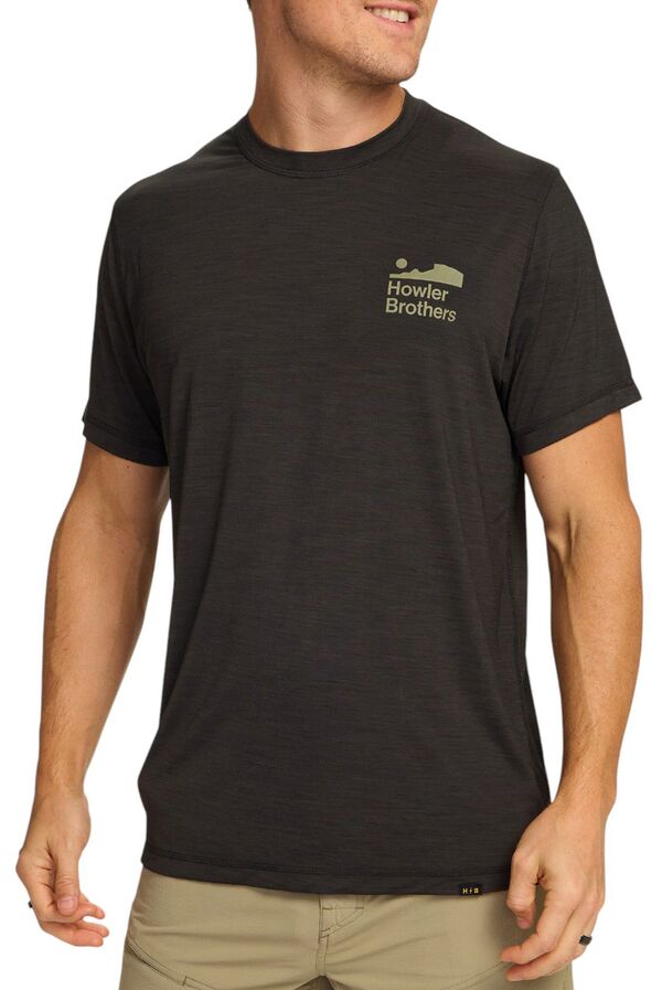 【送料無料】 ハウラーブラザーズ メンズ Tシャツ トップス Howler Brothers Men's HB Tech T-Shirt Antique Black
