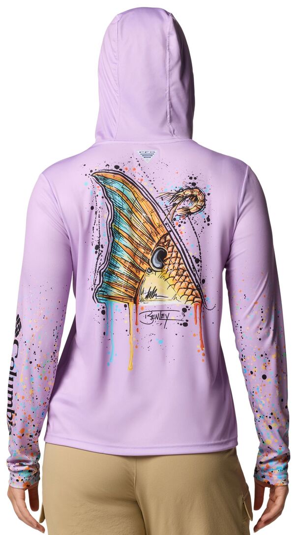 【送料無料】 コロンビア レディース パーカー・スウェット アウター Columbia Women's Tidal Light PFG X Bentley Hoodie Hydrangea