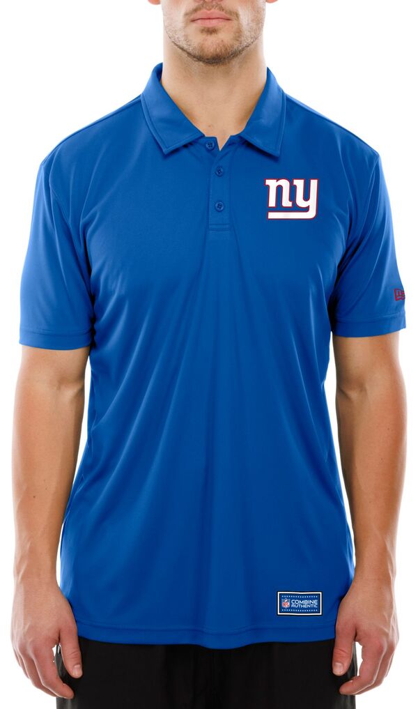 【送料無料】 ニューエラ メンズ ポロシャツ トップス New Era Men's New York Giants Blue Combine Polo