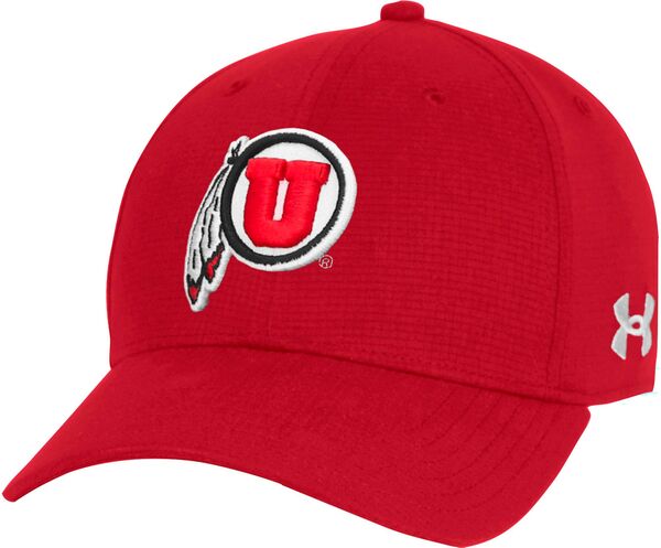 アンダーアーマー レディース アクセサリー 帽子 Under Armour Adult Utah Utes Red ArmourVent High Crown Adjustable Hat レッド