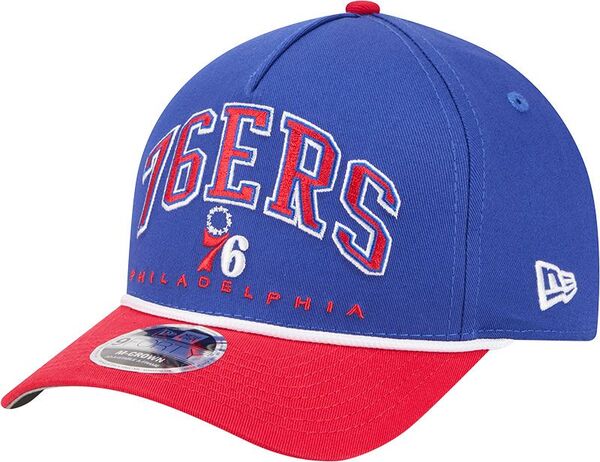 ニューエラ レディース アクセサリー 帽子 グラフィック New Eradult Philadelphia 76ers Blue Graphic Arch Rope 9Forty M-Crown A-Frame Adjustable Hat ブルー