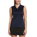 【送料無料】 キャラウェイ レディース ポロシャツ トップス Callaway Women's Essential Solid Knit Sleeveless ...